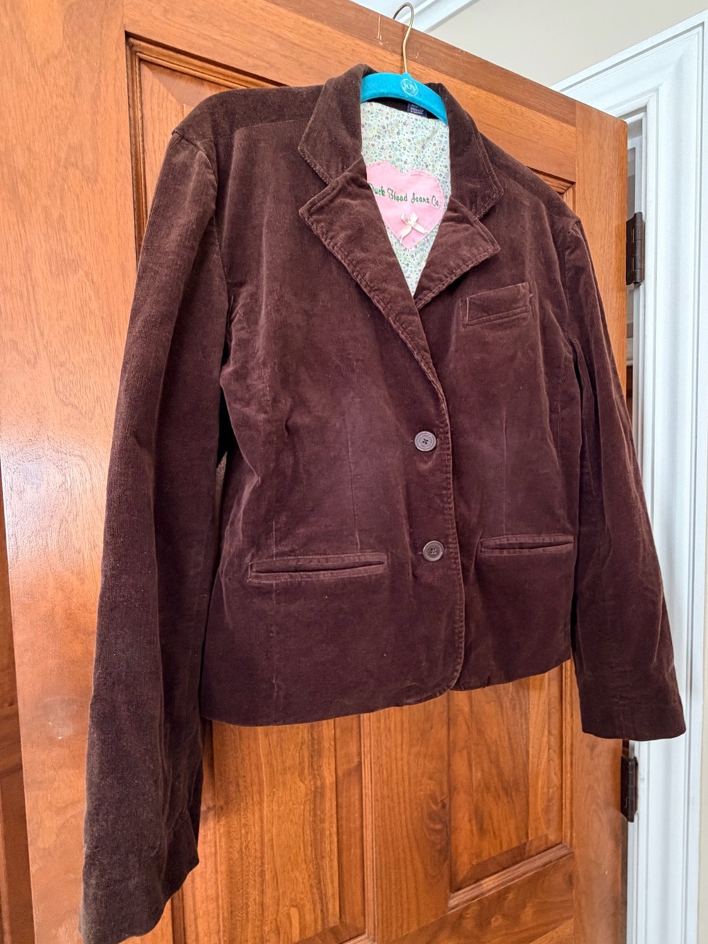 Duck Head Women's Dark Brown Corduroy Blazer
